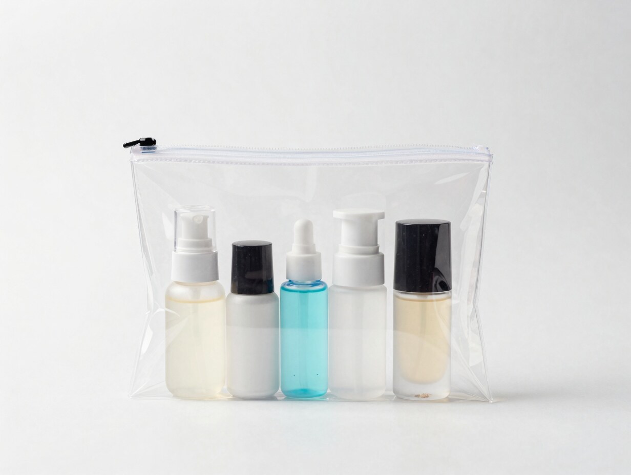 Reise-Flaschen-Set im Hartschalen-Etui für Öle und Salze