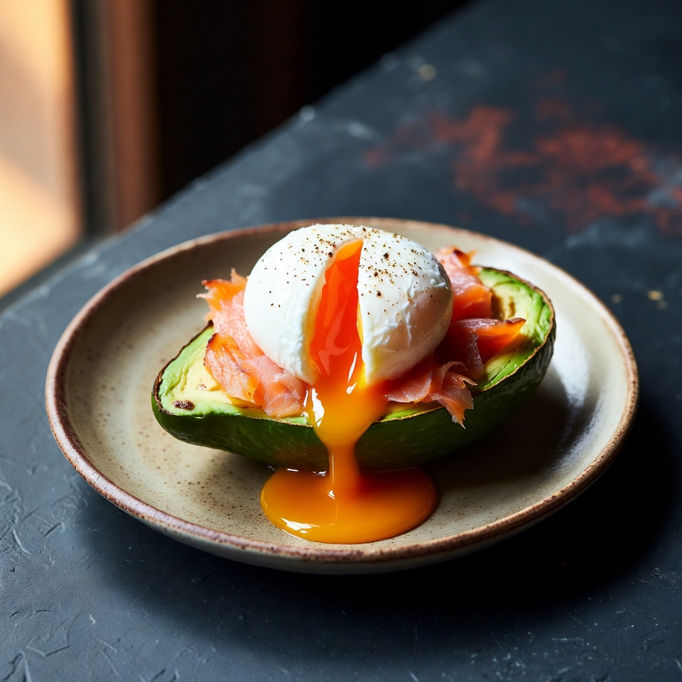🥑 Gebackene Avocado mit Lachs und Ei