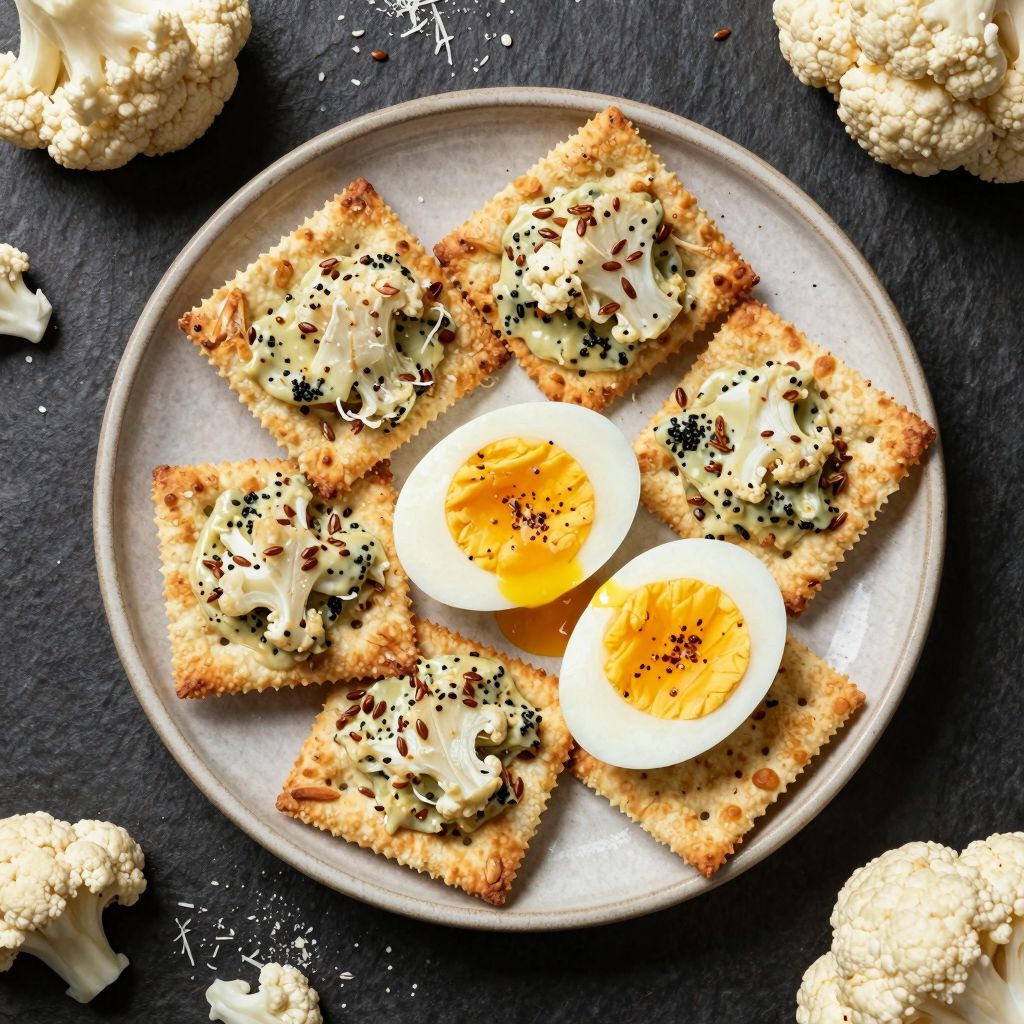 Blumenkohl-Parmesan-Cracker