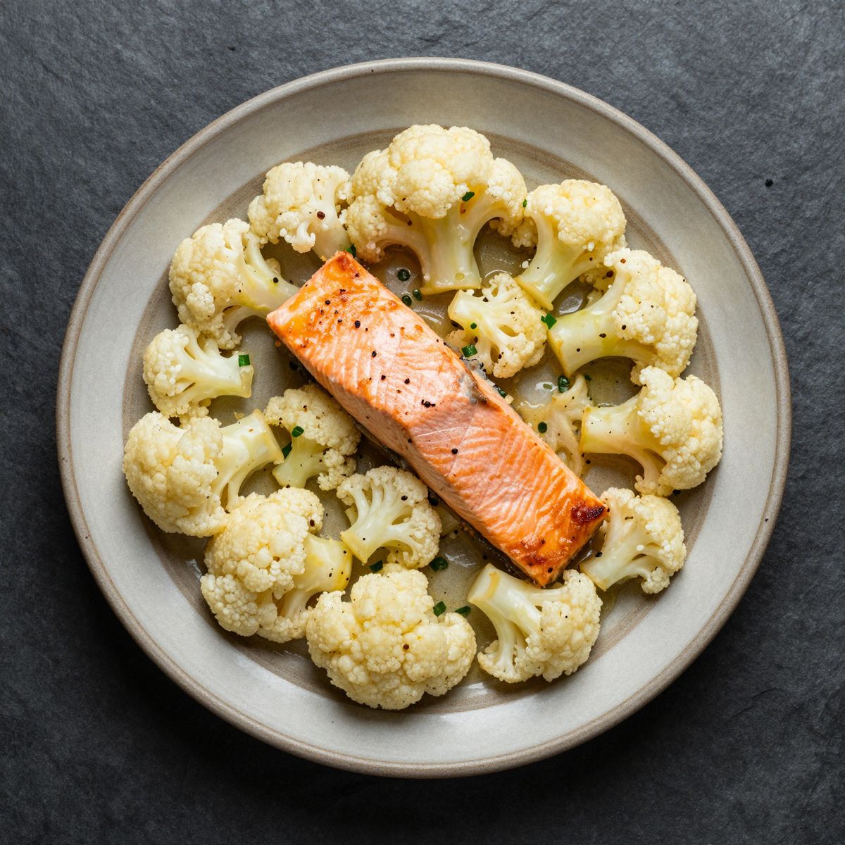 Blumenkohl-Lachs-Auflauf