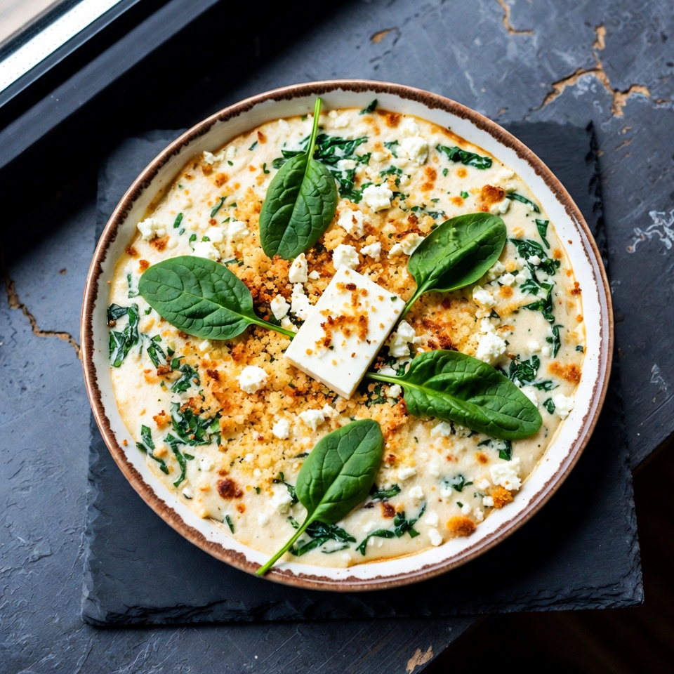 Feta-Spinat-Auflauf mit Sahne