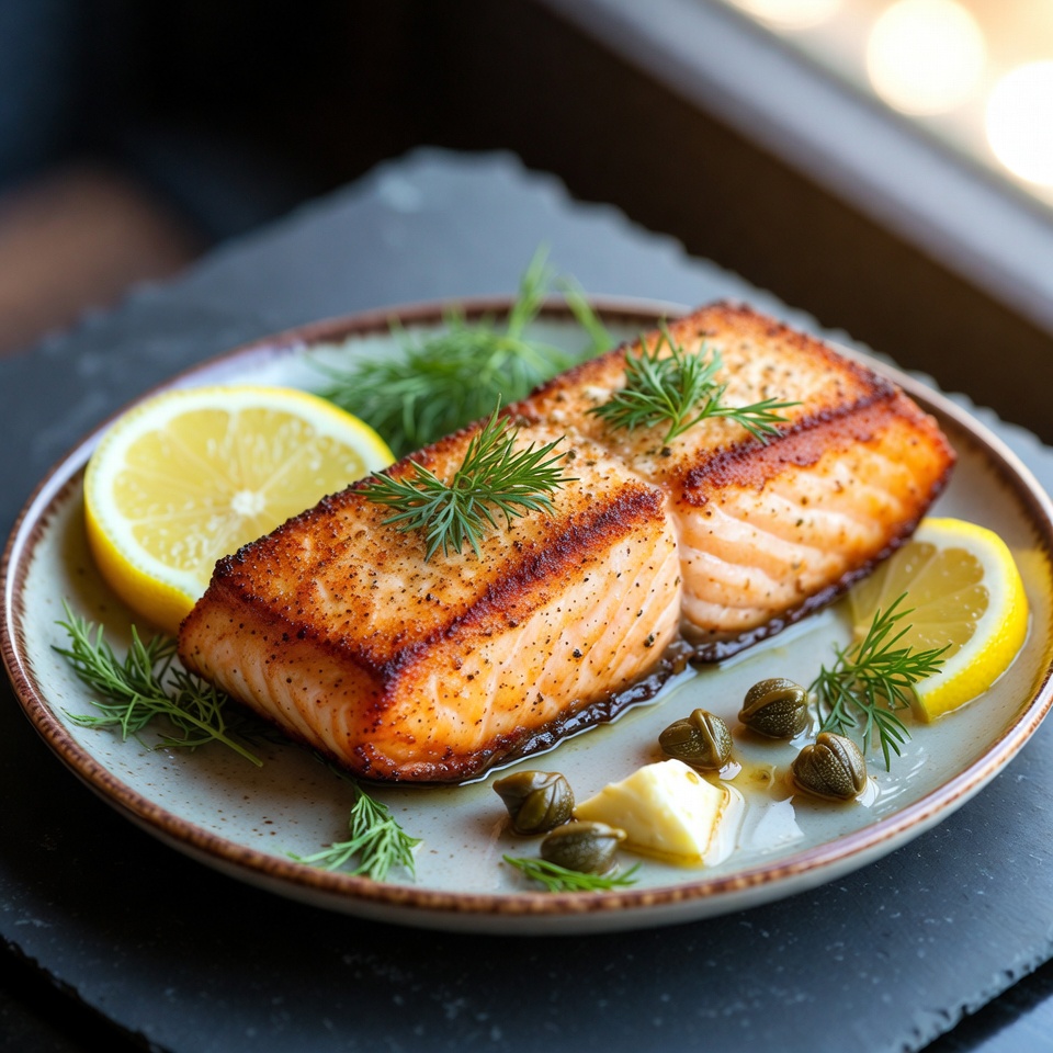 🐟 Gebratener Lachs aus der Pfanne