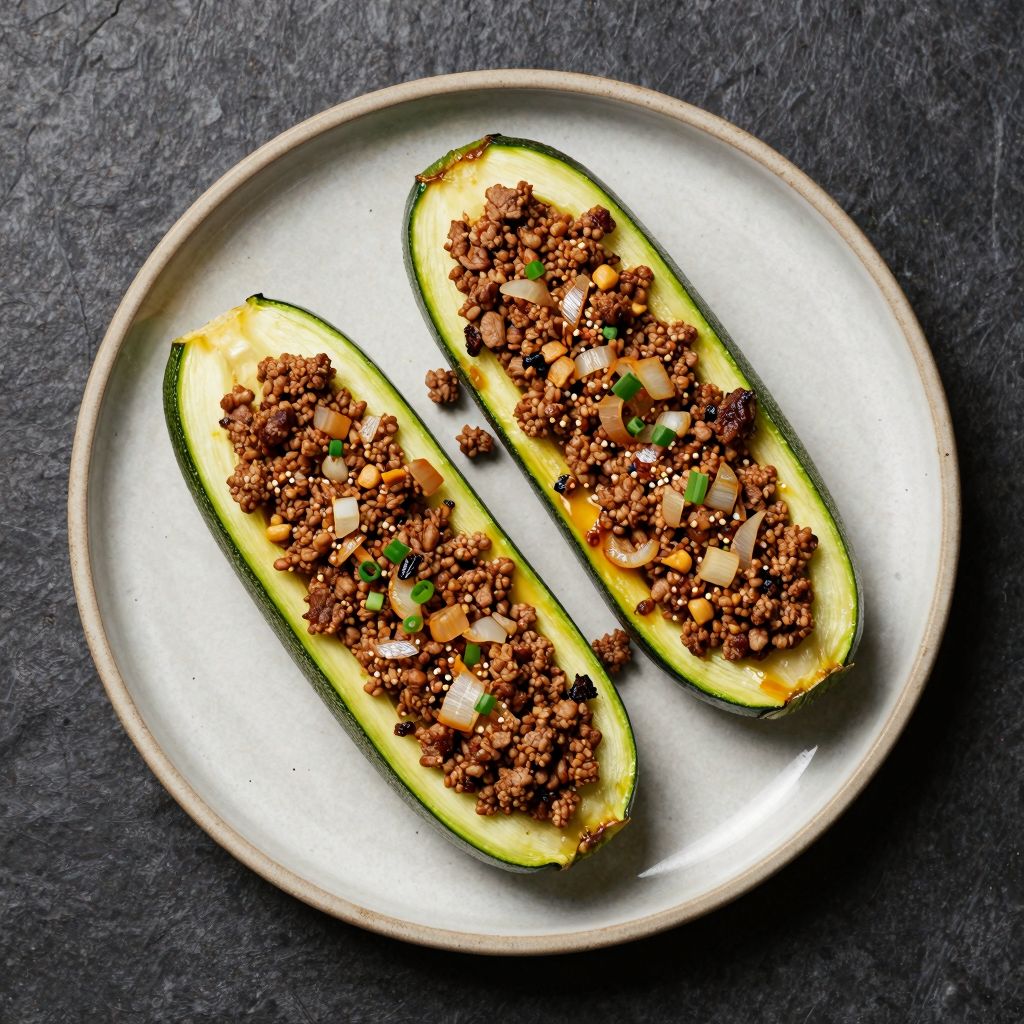 Gefüllte Zucchini mit Hackfleisch