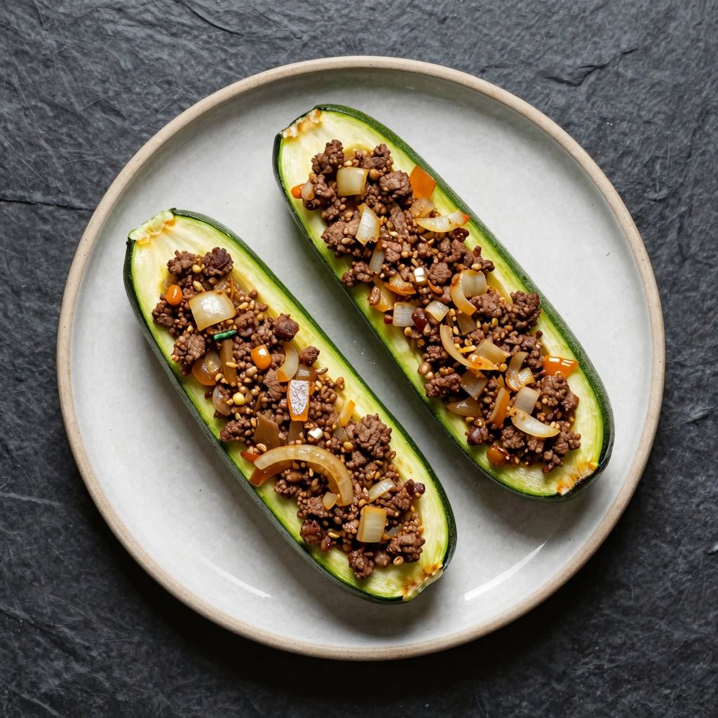 Gefüllte Zucchini