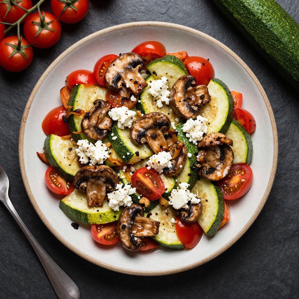 Keto Gemüse-Auflauf mit Feta