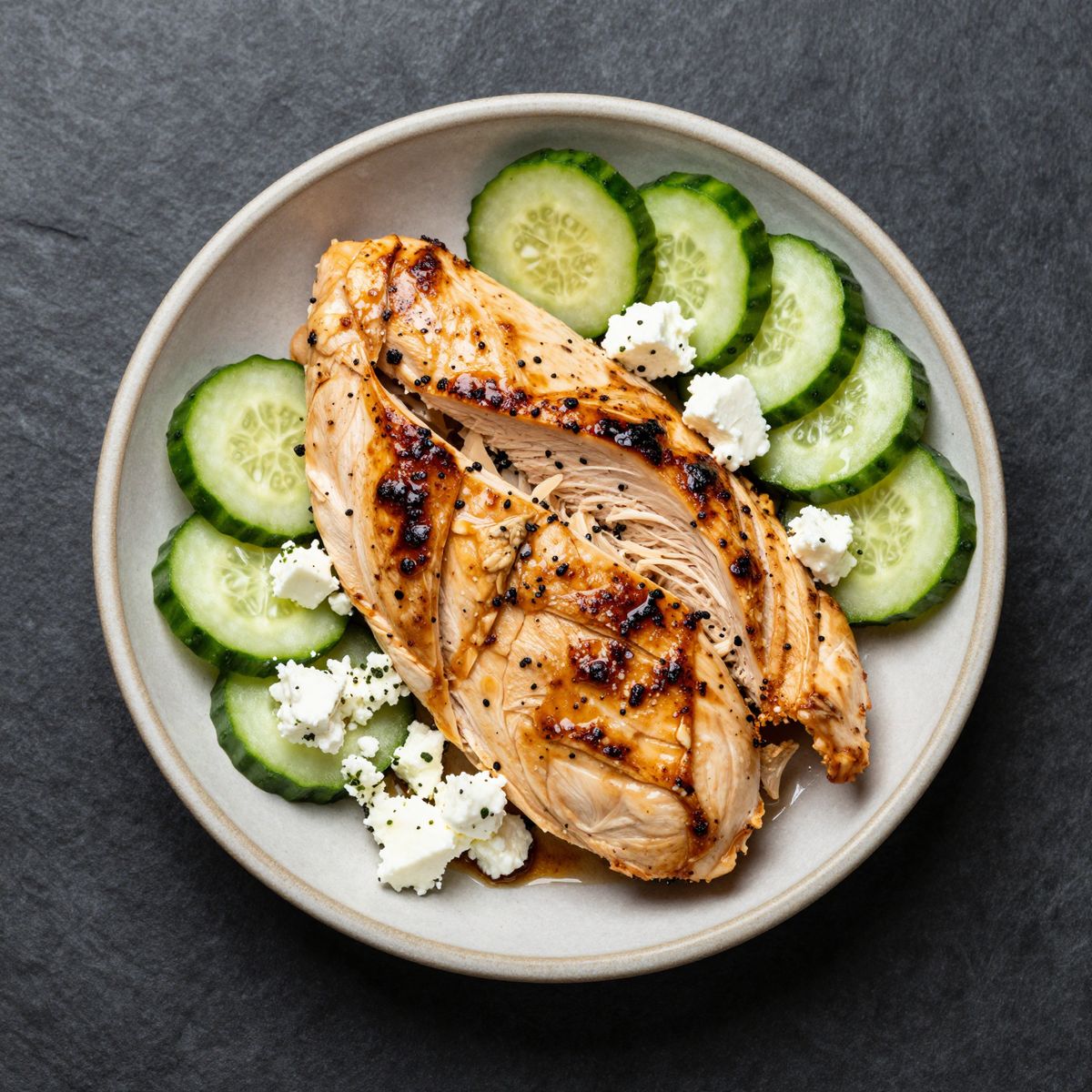 🇬🇷 Griechische Hähnchen-Feta-Bowl