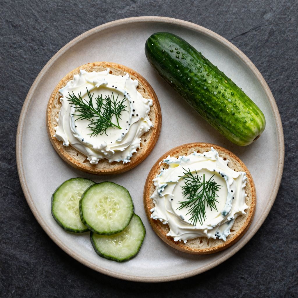Gurken-Frischkäse-Häppchen