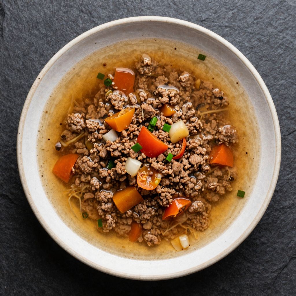 Keto Hackfleisch Gemüse Suppe