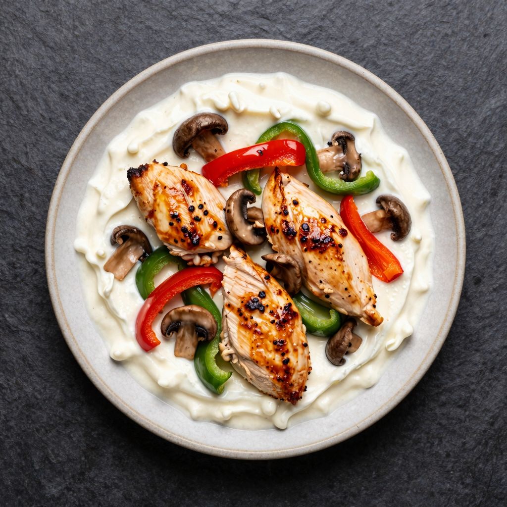 🍗 Hähnchen-Paprika-Sahne-Pfanne
