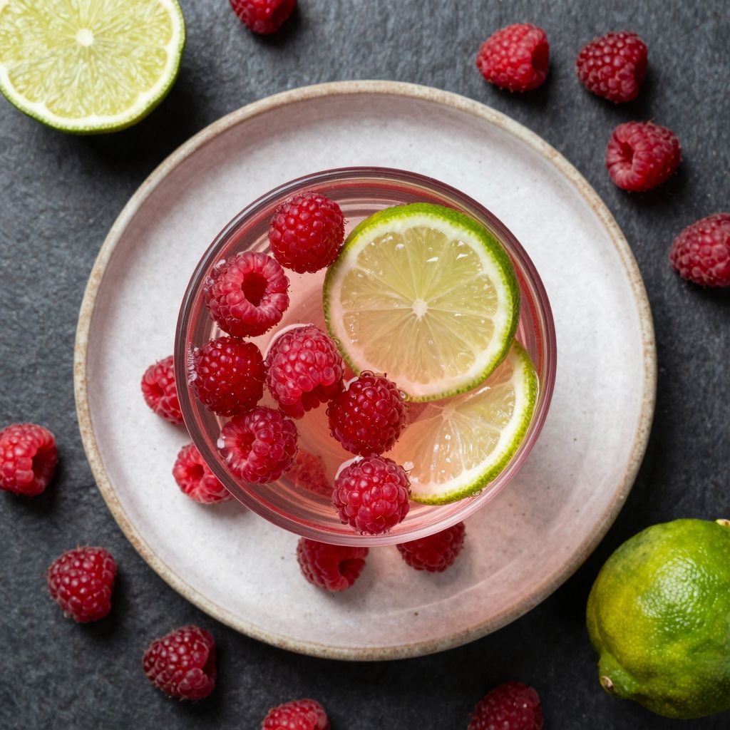 🍓 Keto Himbeer-Limetten-Schorle
