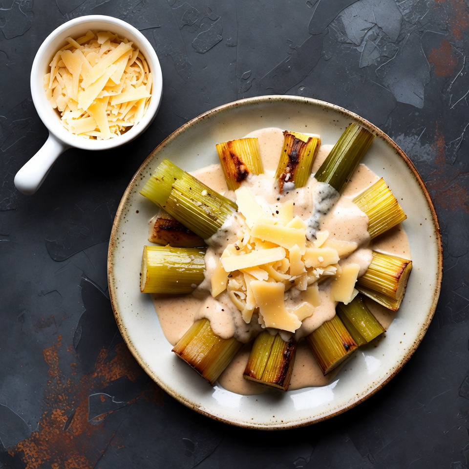 Keto Käse-Lauch-Gratin
