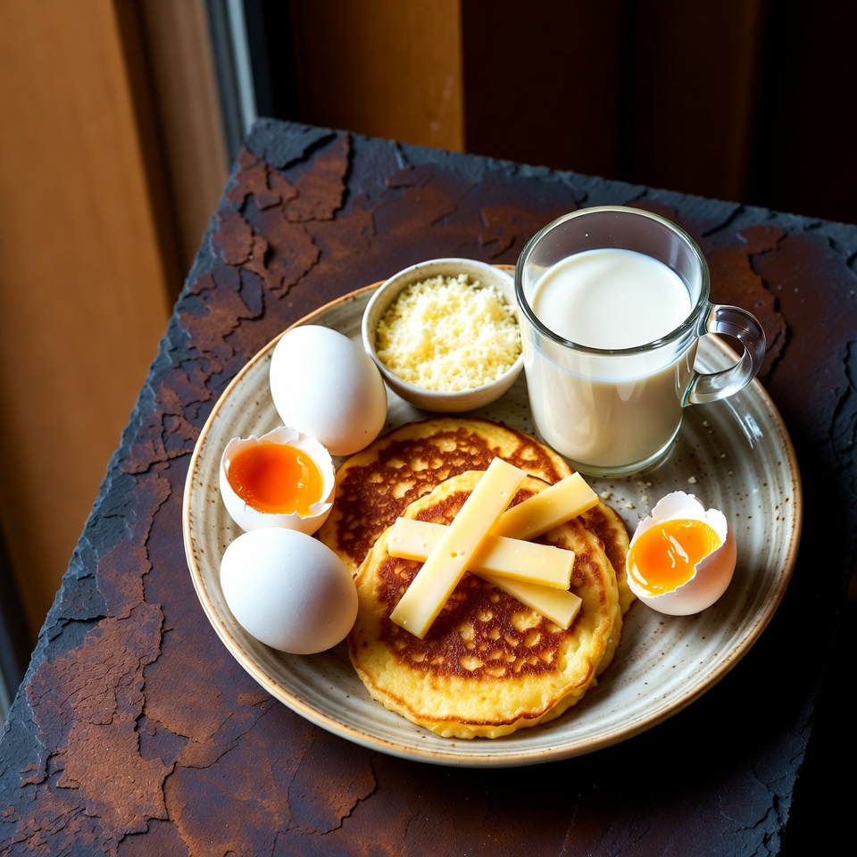 Herzhafte Käse-Pfannkuchen