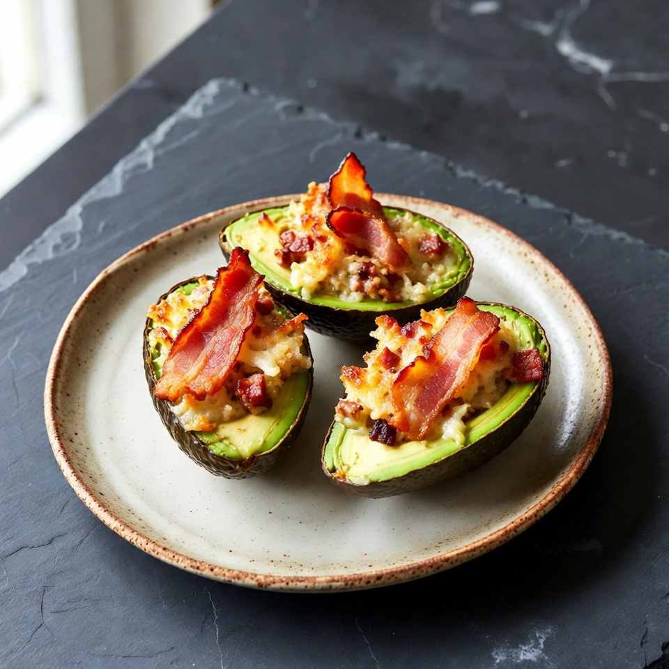 Keto Avocado Bacon Gratin