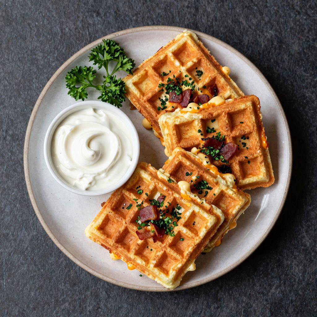 Herzhafte Keto-Chaffles