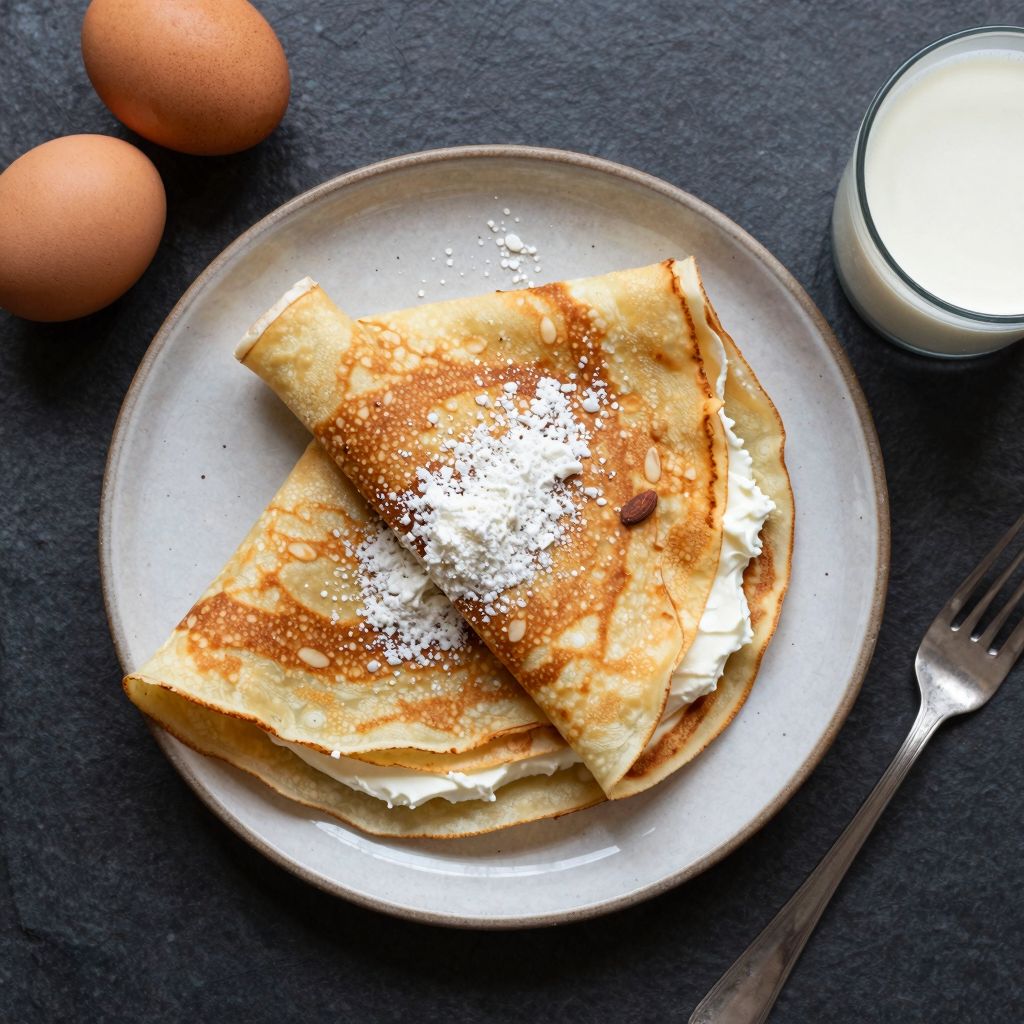Keto Crêpes mit Frischkäse