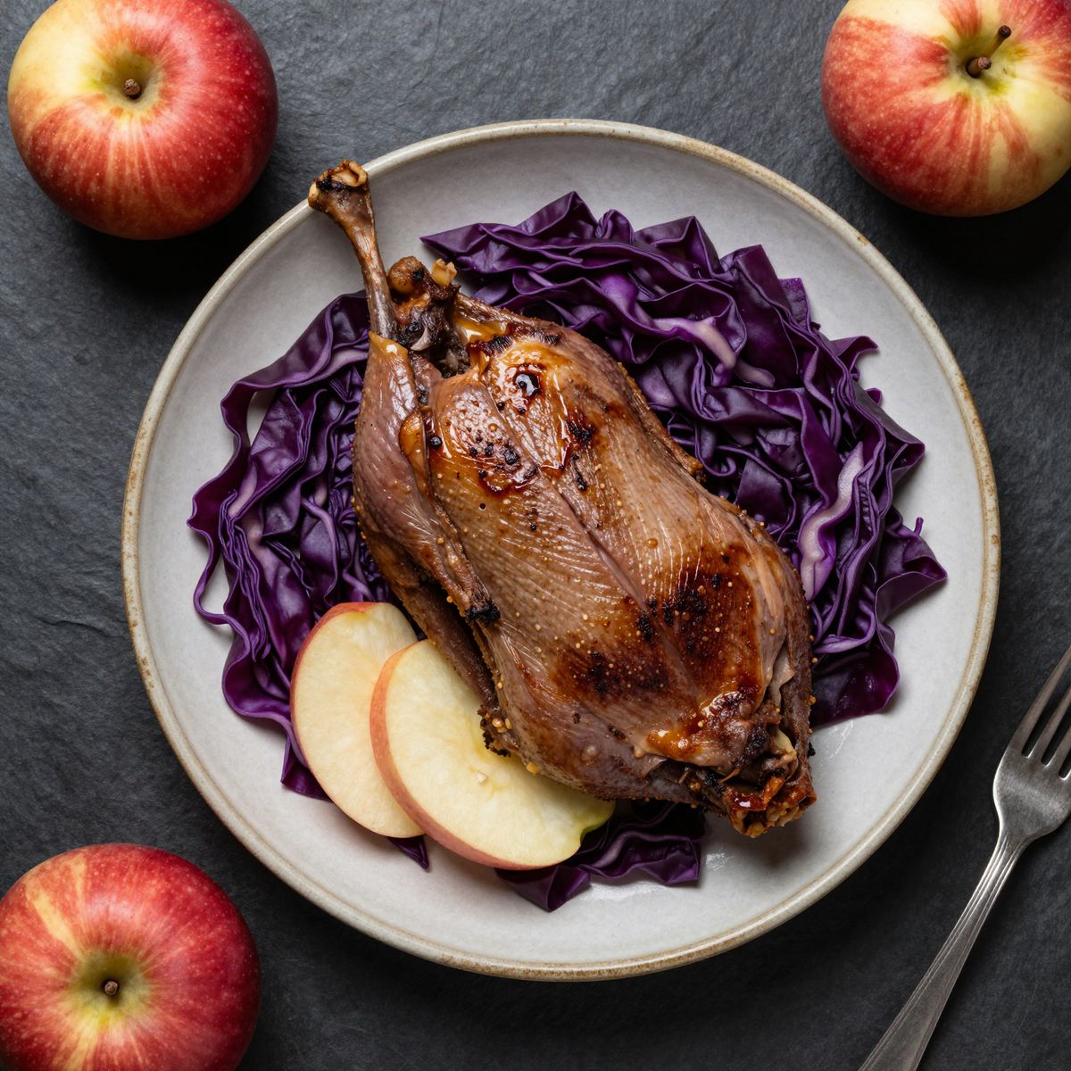Keto Ente mit Rotkohl (Gebacken)