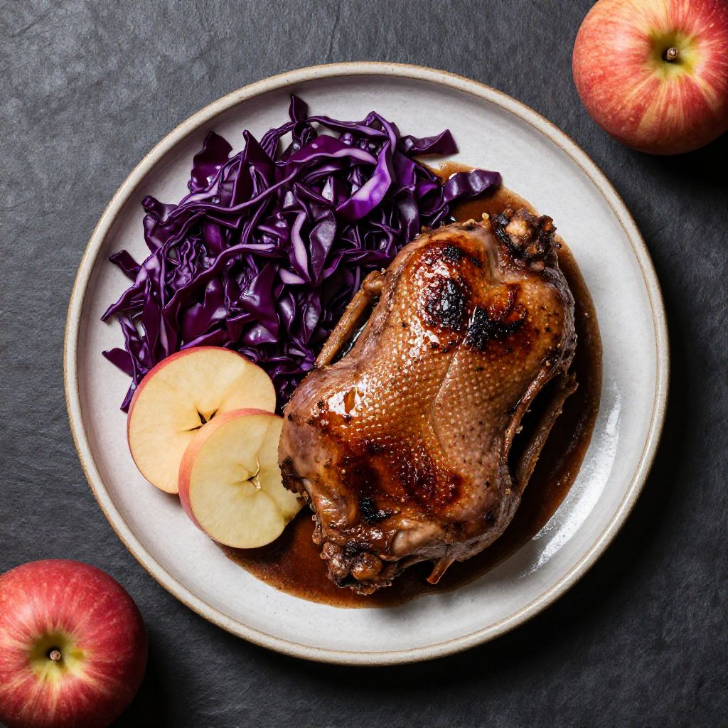 Keto Ente mit Rotkohl (Gebraten)