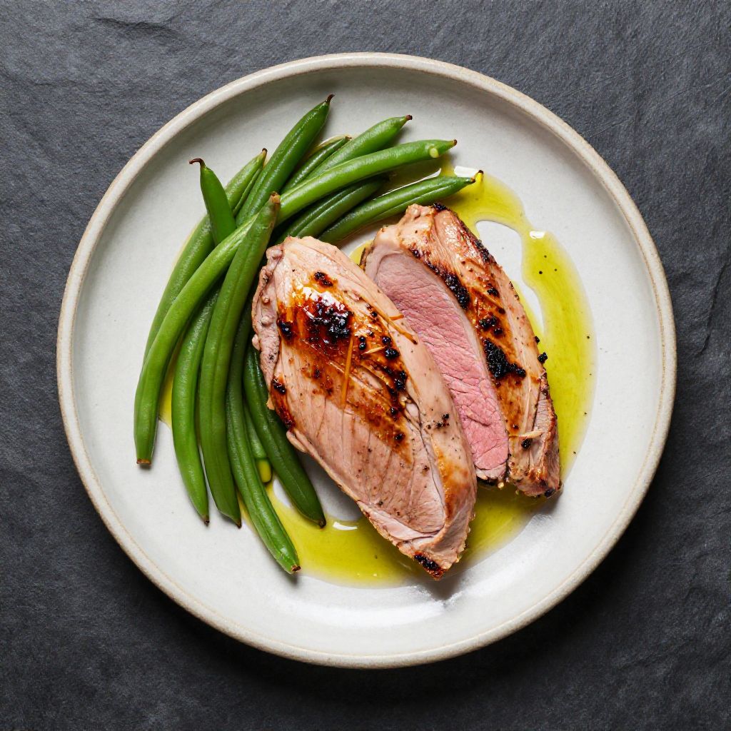 Keto Entenbrust mit grüne Bohnen