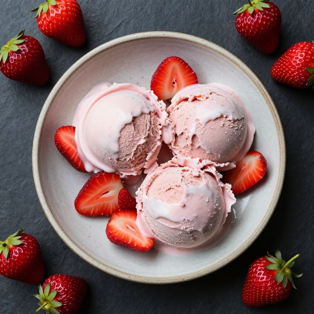 Keto Erdbeer-Joghurt-Eis