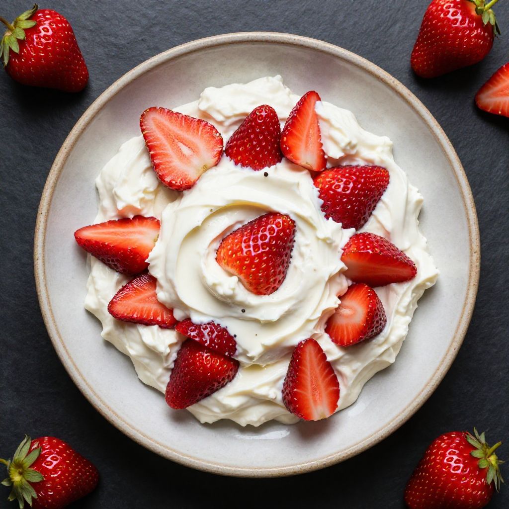 Keto Erdbeer-Quark-Schaum