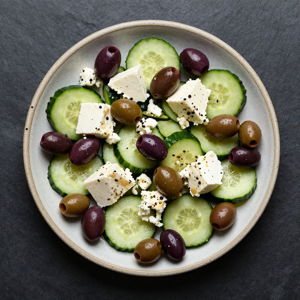 Keto Feta-Oliven-Salat