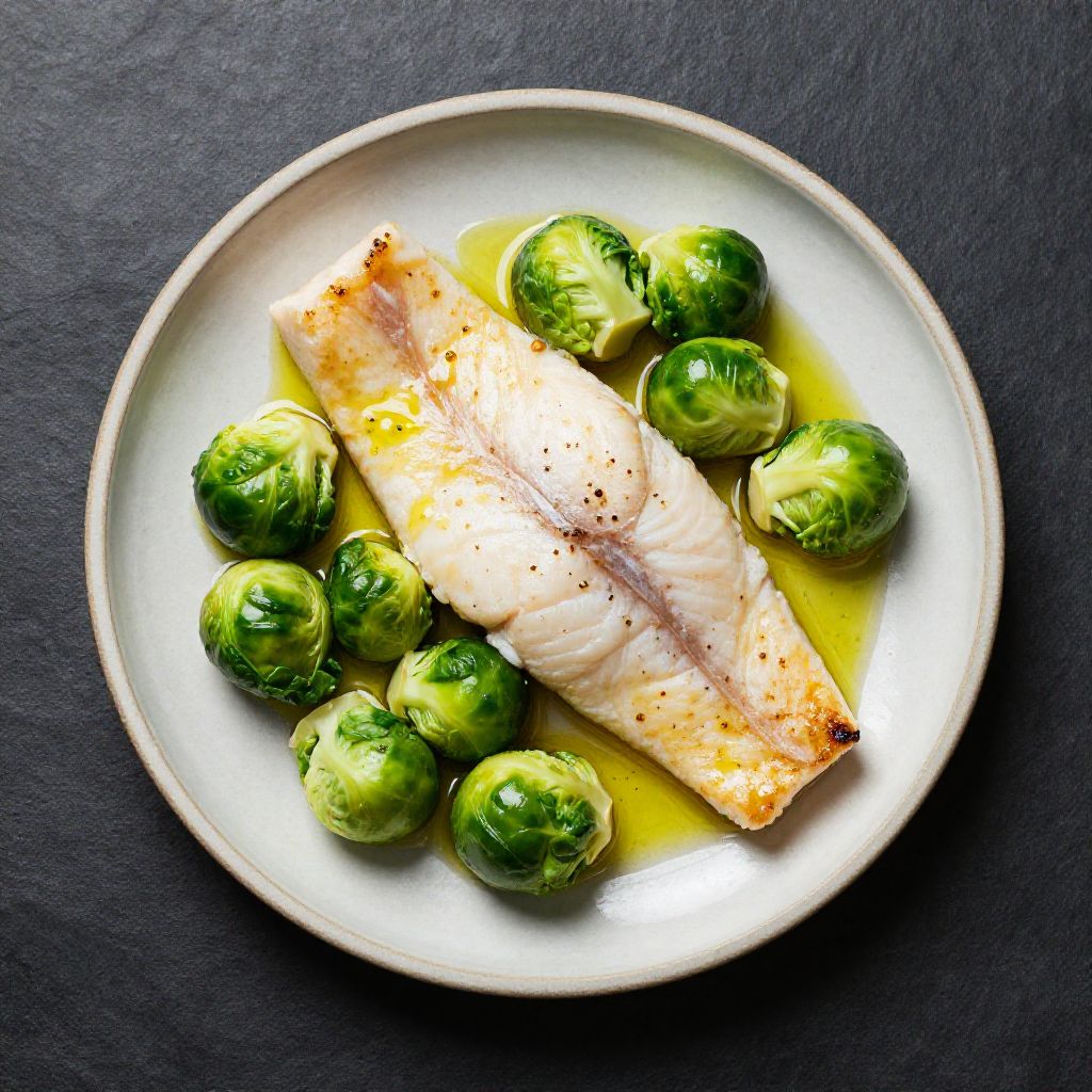 Keto Fischfilet mit Rosenkohl