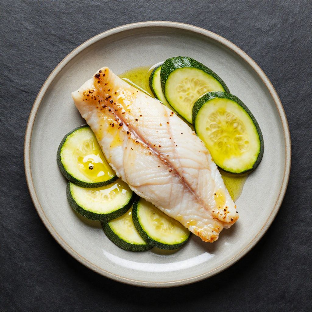 Keto Fischfilet mit Zucchini