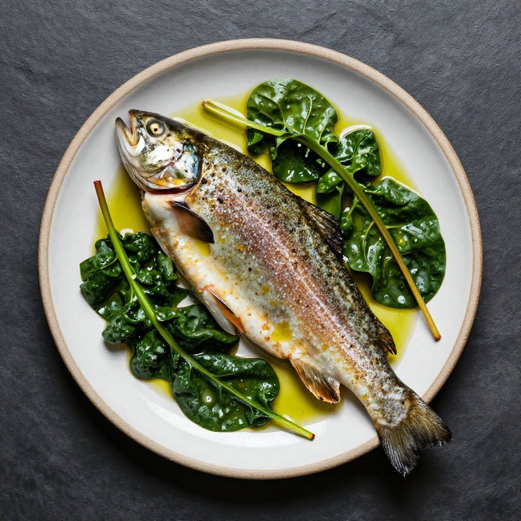 Keto Forelle mit Mangold