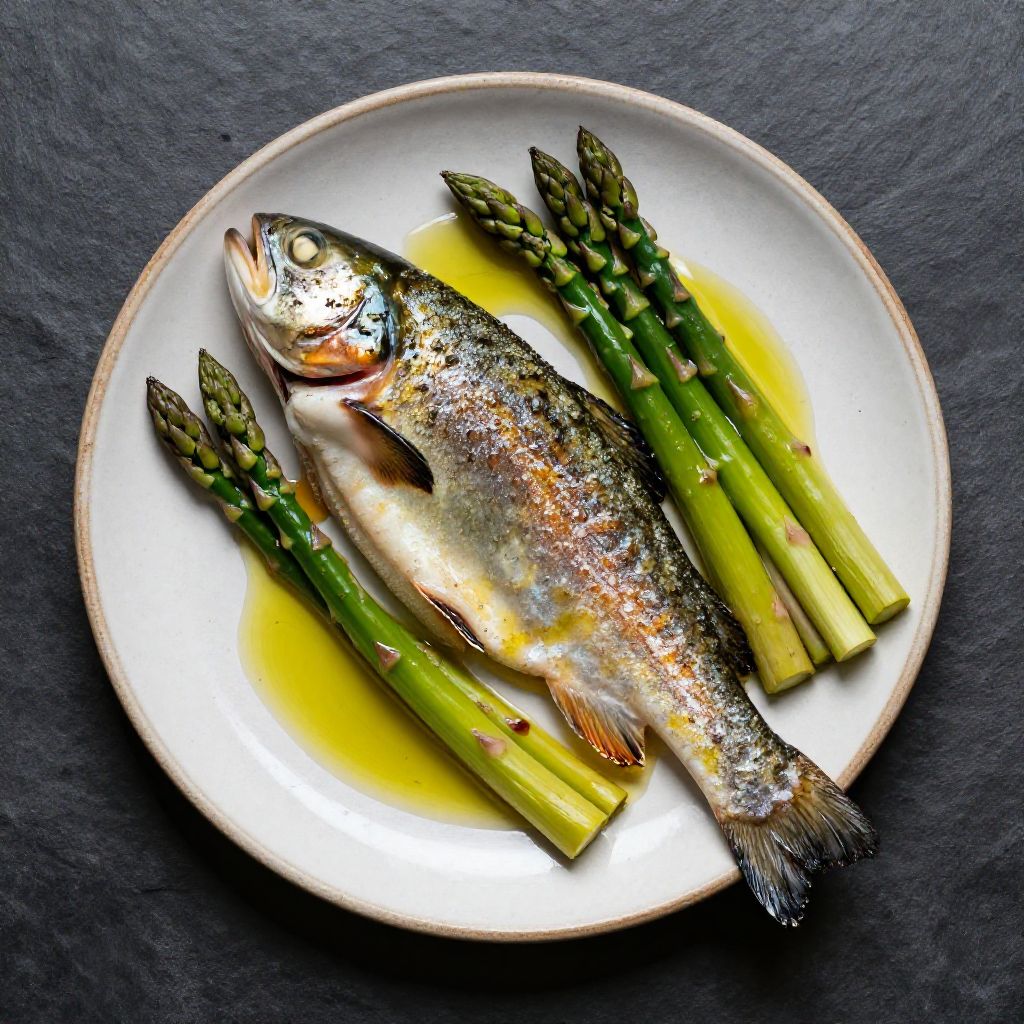 Keto Forelle mit Spargel