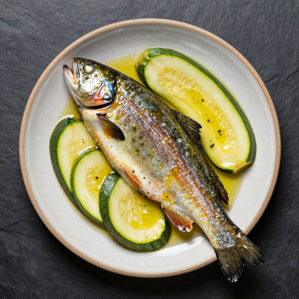 Keto Forelle mit Zucchini
