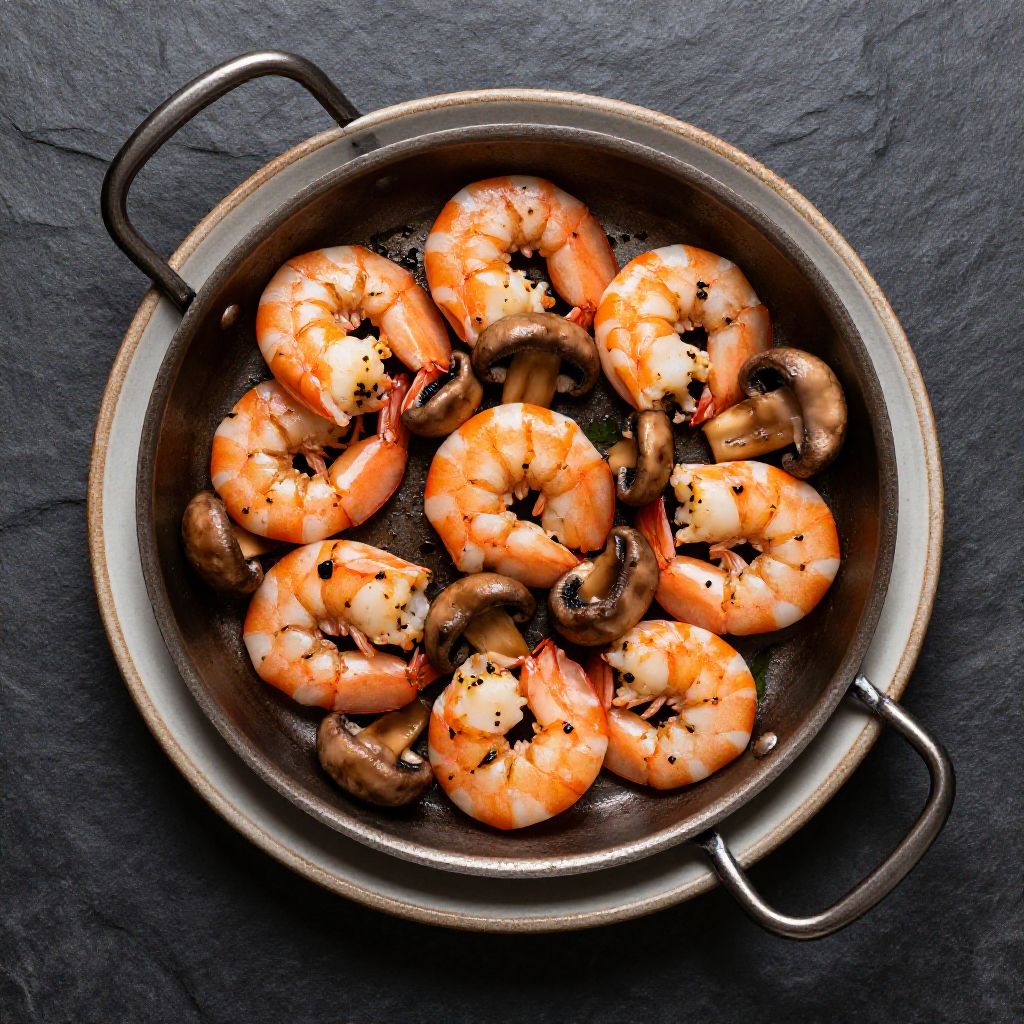 Keto Garnelen-Pilz-Pfanne