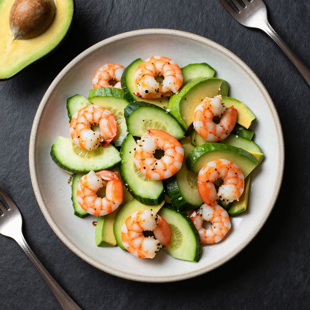 Keto Garnelen-Salat Griechisch
