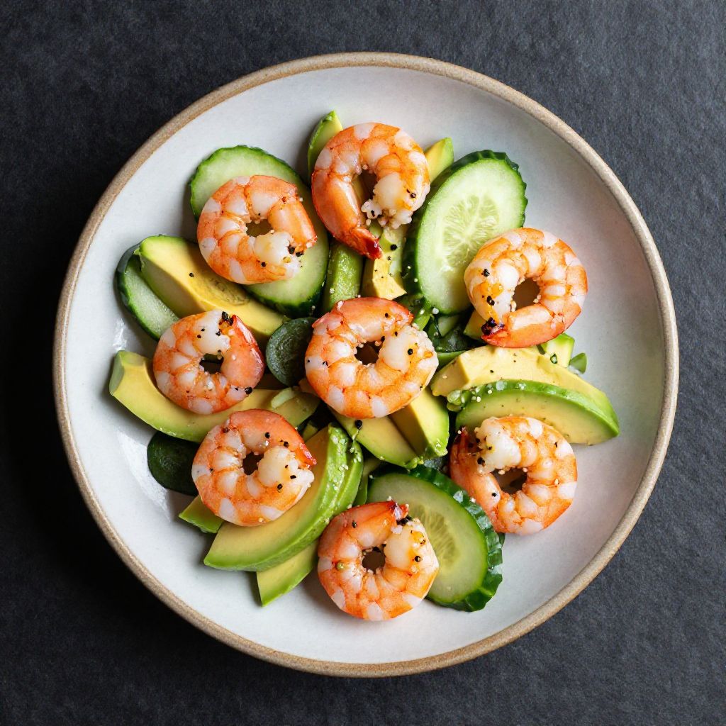 Keto Garnelen-Salat Mediterran