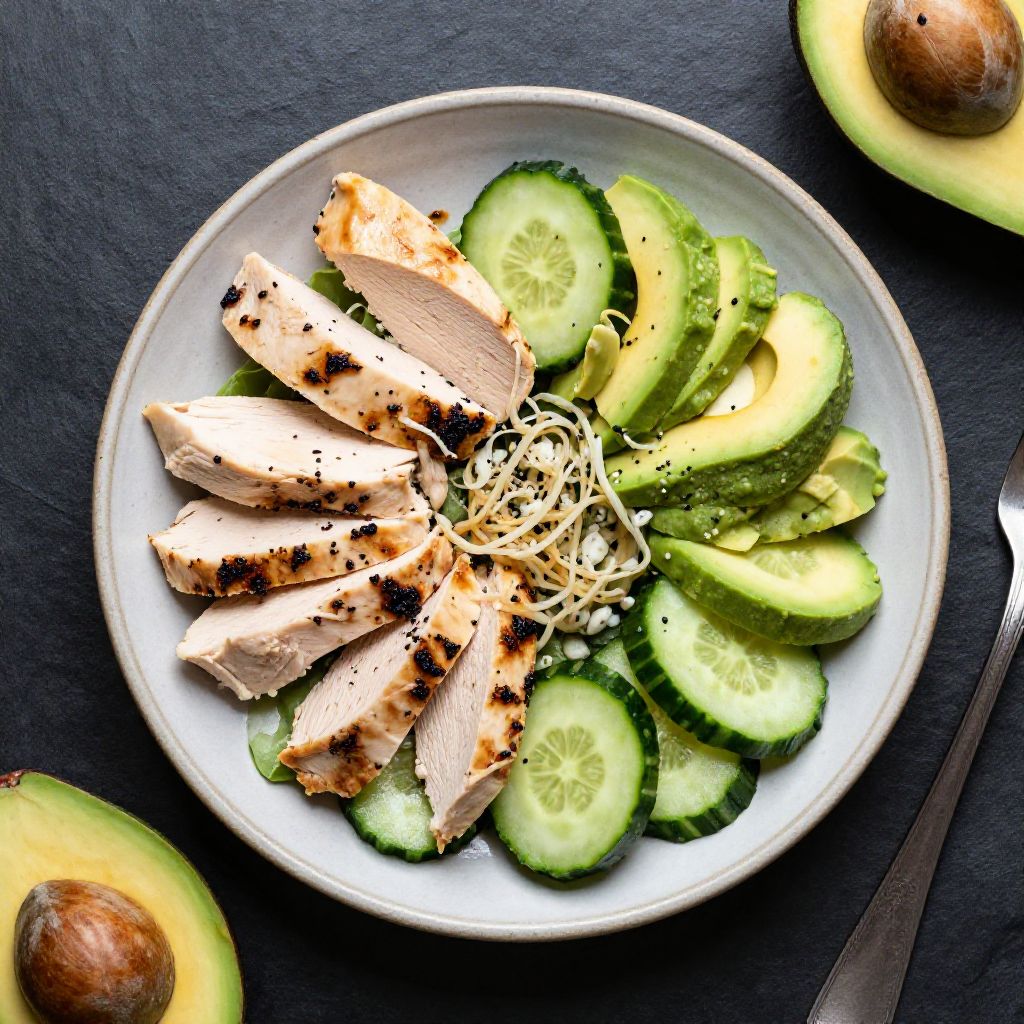 Keto Hähnchen-Salat Griechisch