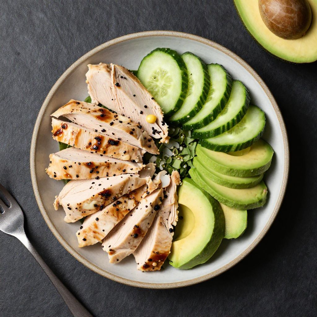 Keto Hähnchen-Salat Mediterran