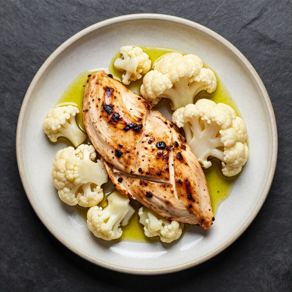 Keto Hähnchenbrust mit Blumenkohl