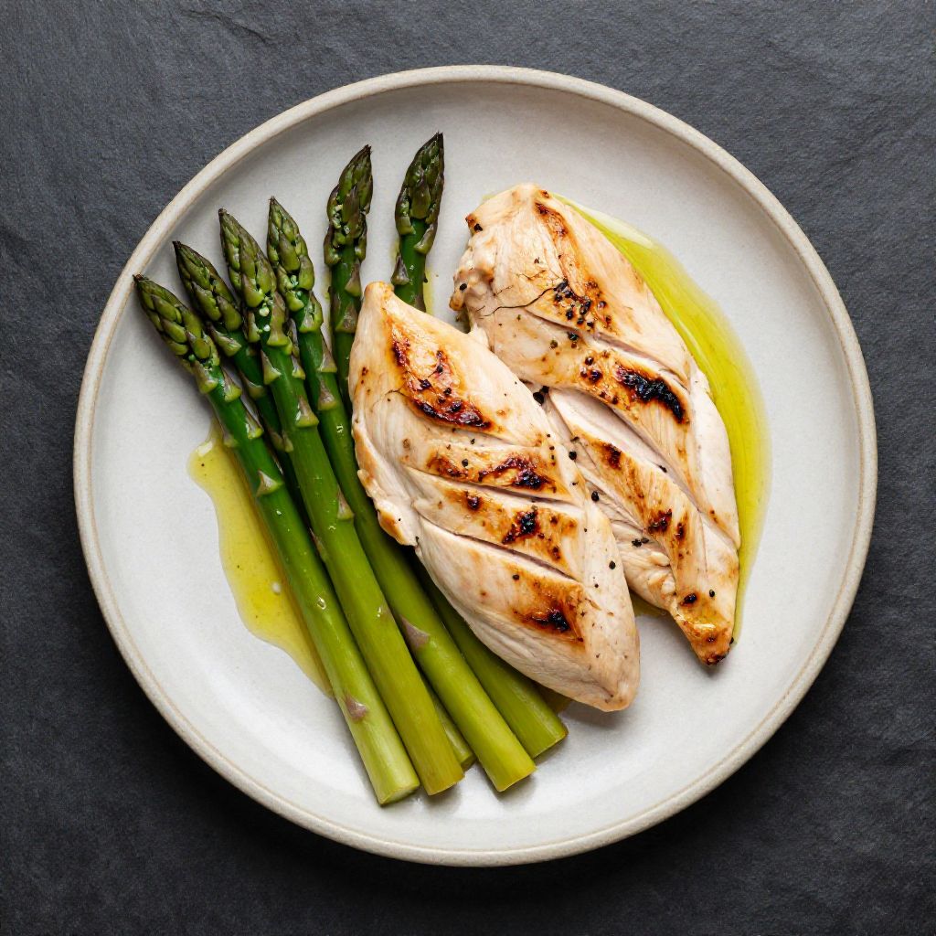 Keto Hähnchenbrust mit Spargel