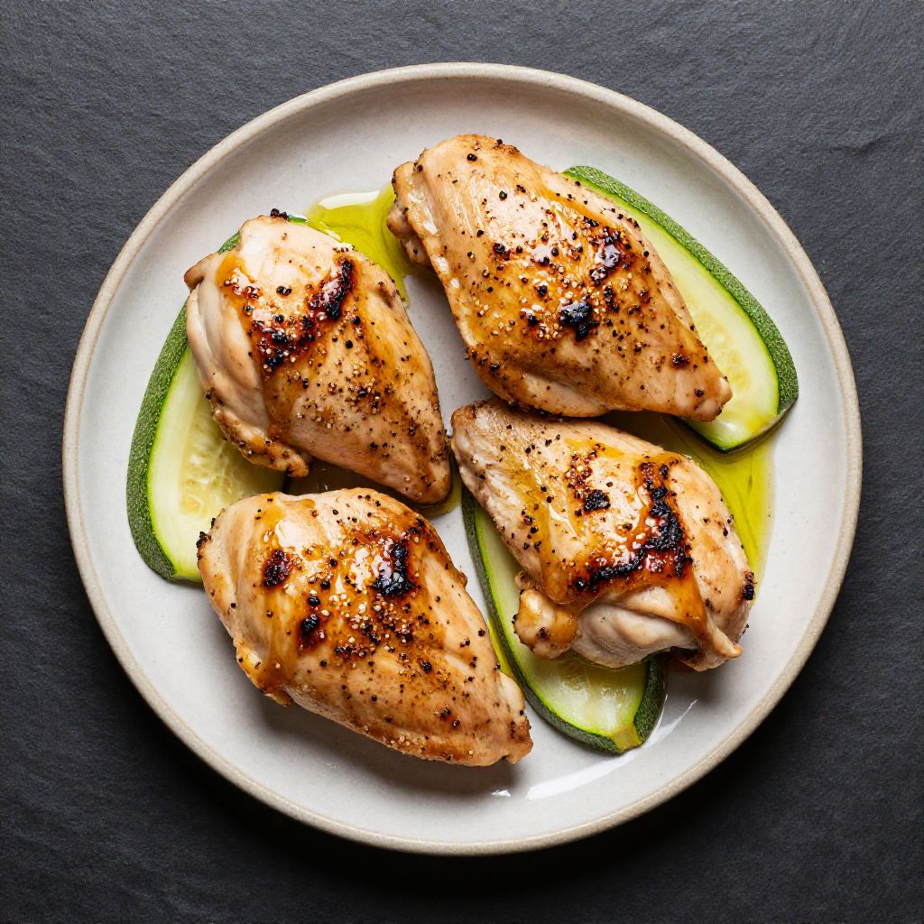 Keto Hähnchenschenkel mit Zucchini