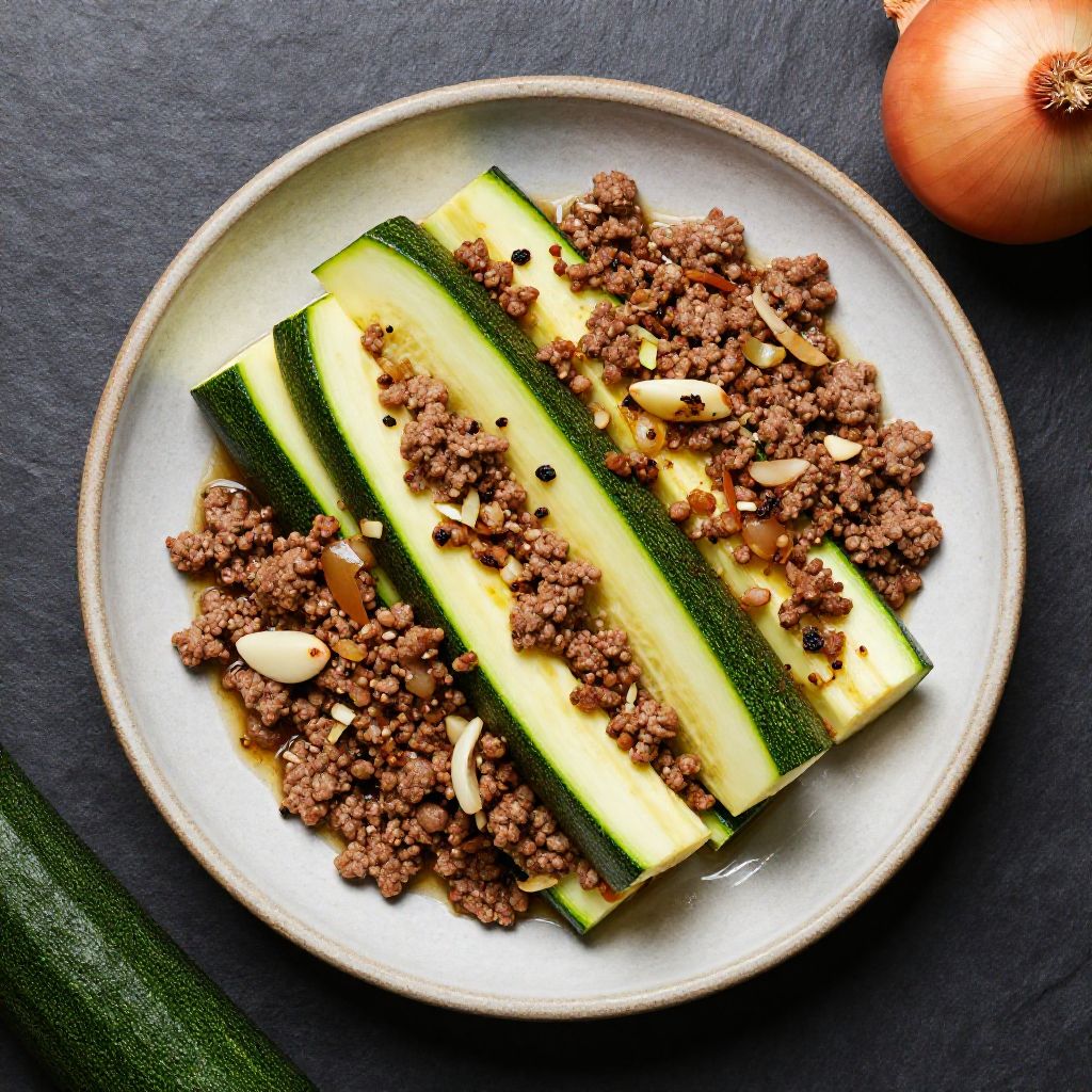 Keto Hackfleisch-Zucchini-Boote