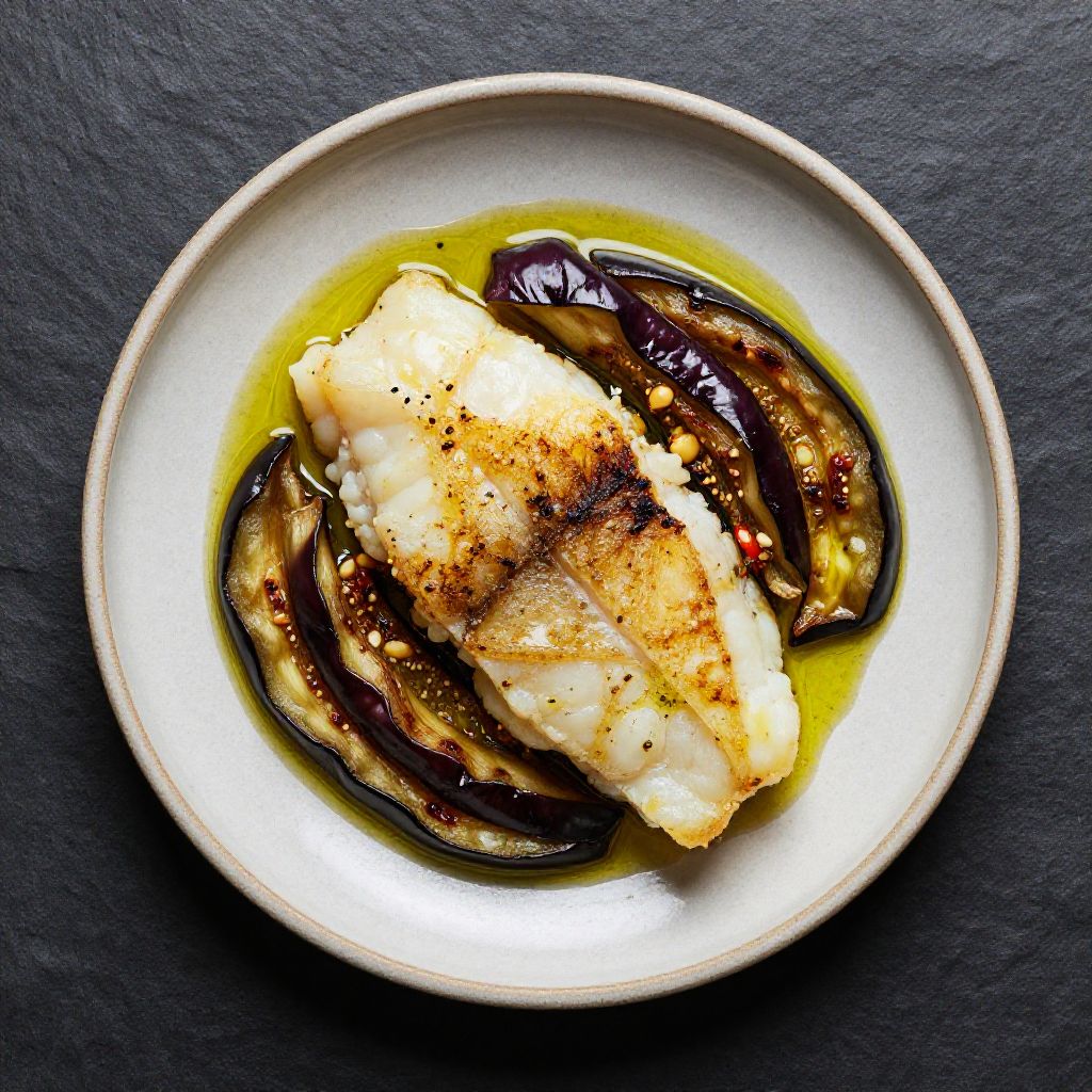 Keto Kabeljau mit Aubergine