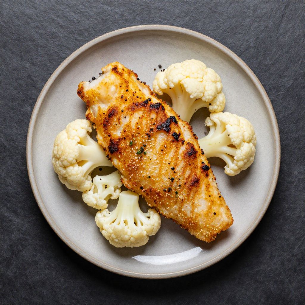 Keto Kabeljau mit Blumenkohl (Gebraten)
