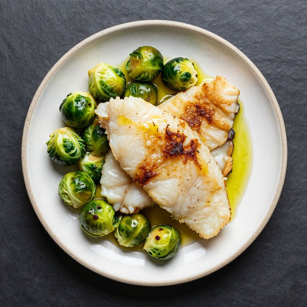Keto Kabeljau mit Rosenkohl