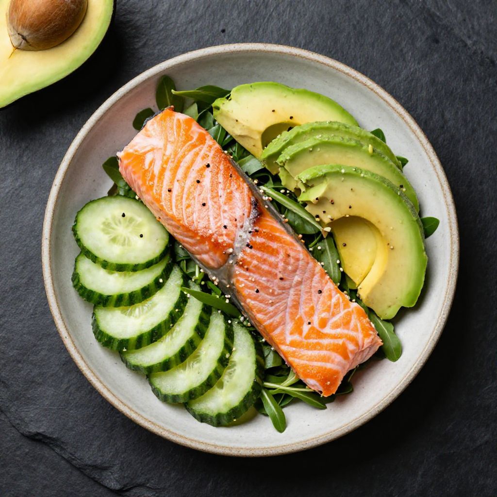 Keto Lachs-Salat Asiatisch