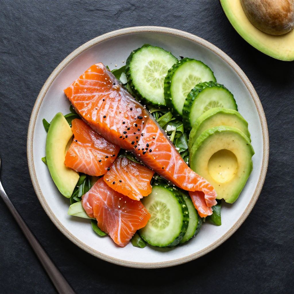 Keto Lachs-Salat Griechisch
