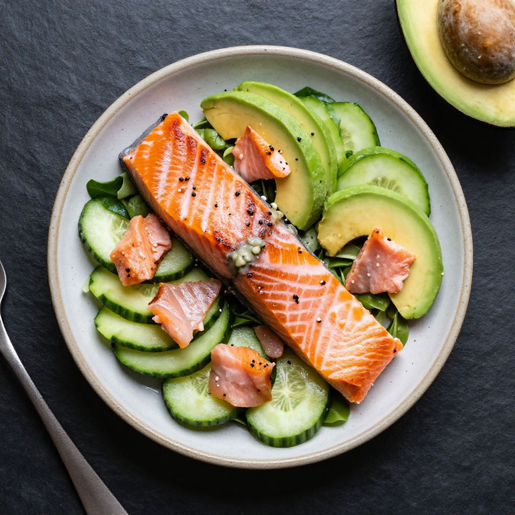 Keto Lachs-Salat Italienisch