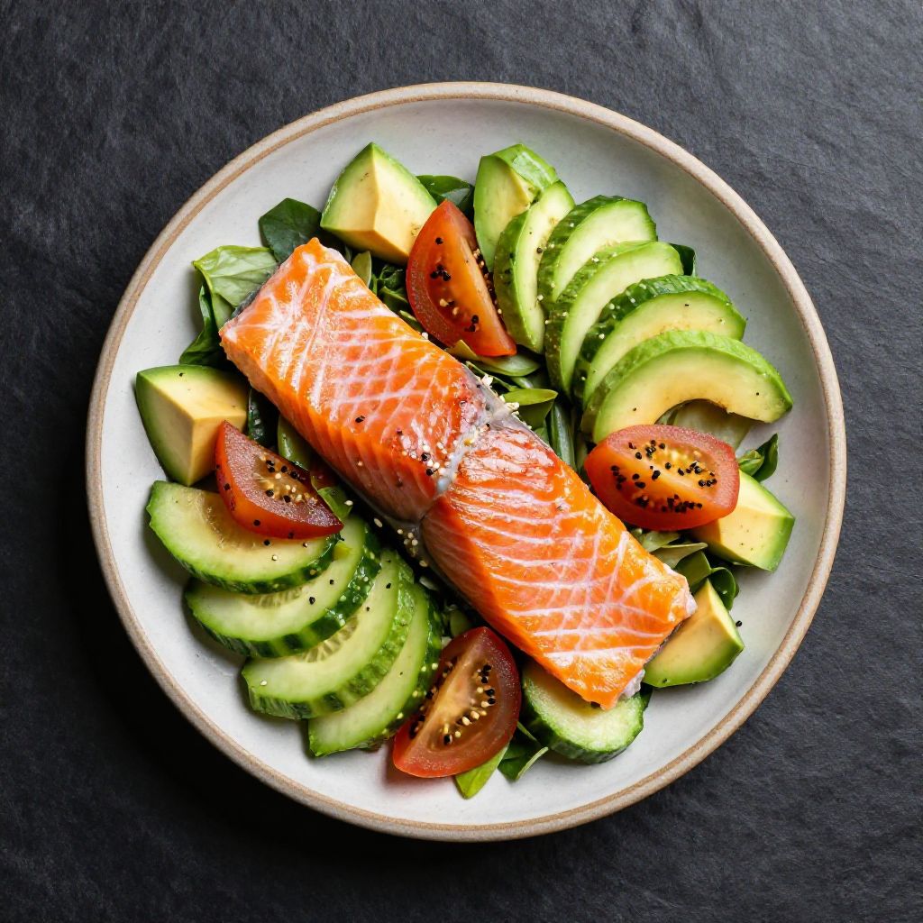 Keto Lachs-Salat Mediterran