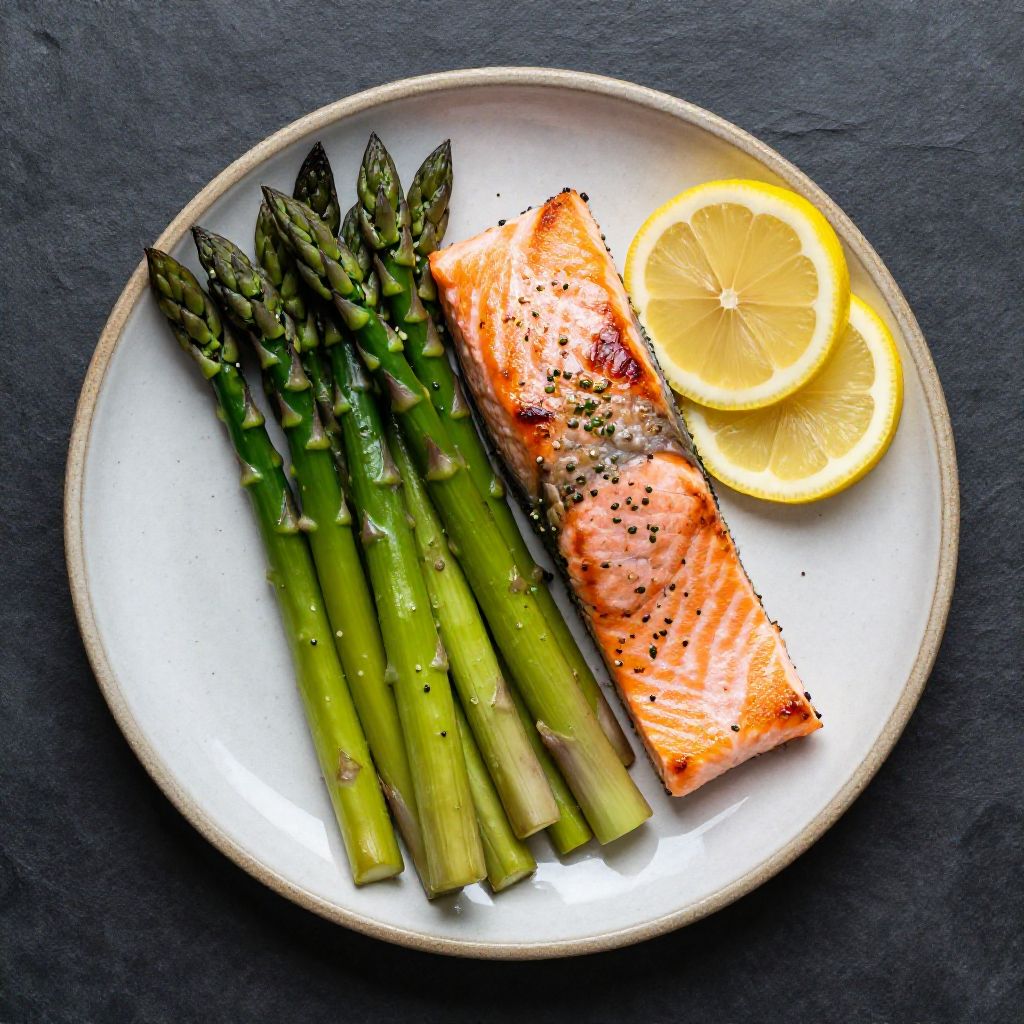 Keto Lachs mit Spargel (Gebacken)