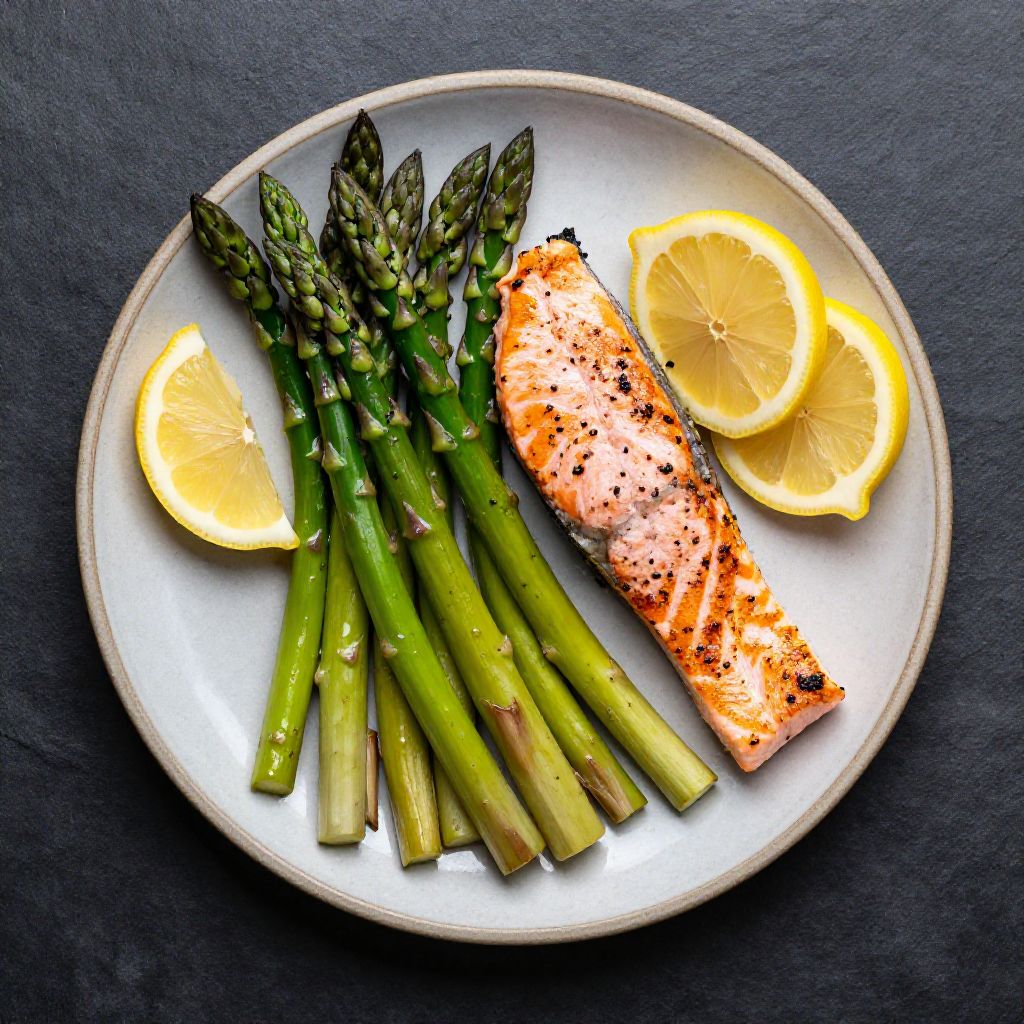 Keto Lachs mit Spargel (Gebraten)