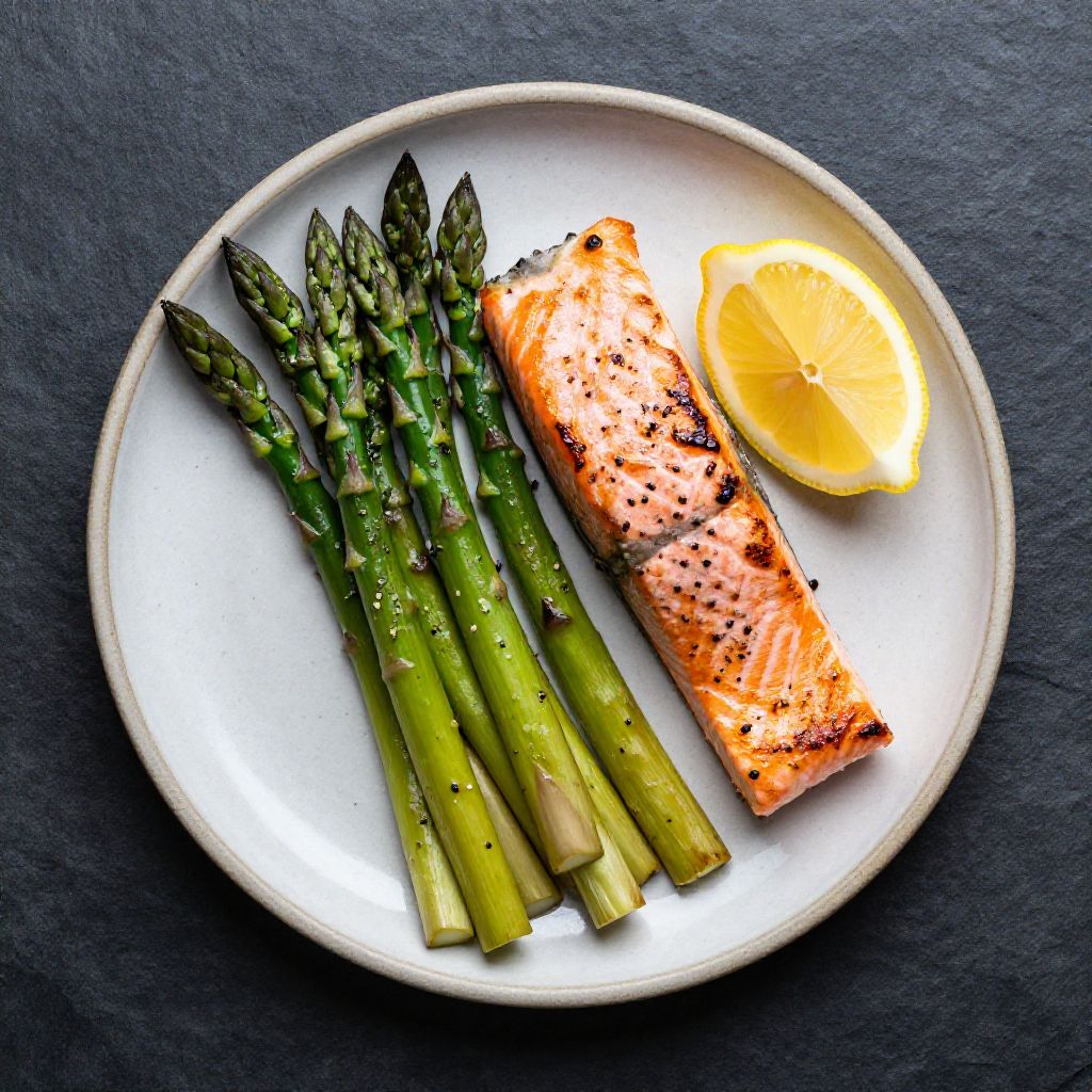 Keto Lachs mit Spargel (Gegrillt)