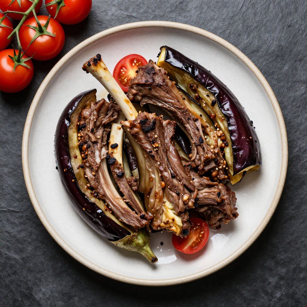 Keto Lamm mit Aubergine (Gegrillt)